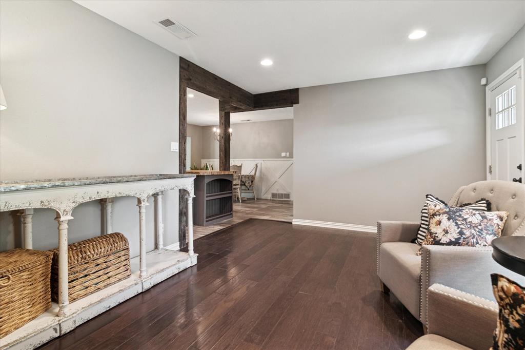 312 Old Justin Road Argyle, TX 76226 - Photo 4 of 24 a living room with furniture fireplace and wooden floor