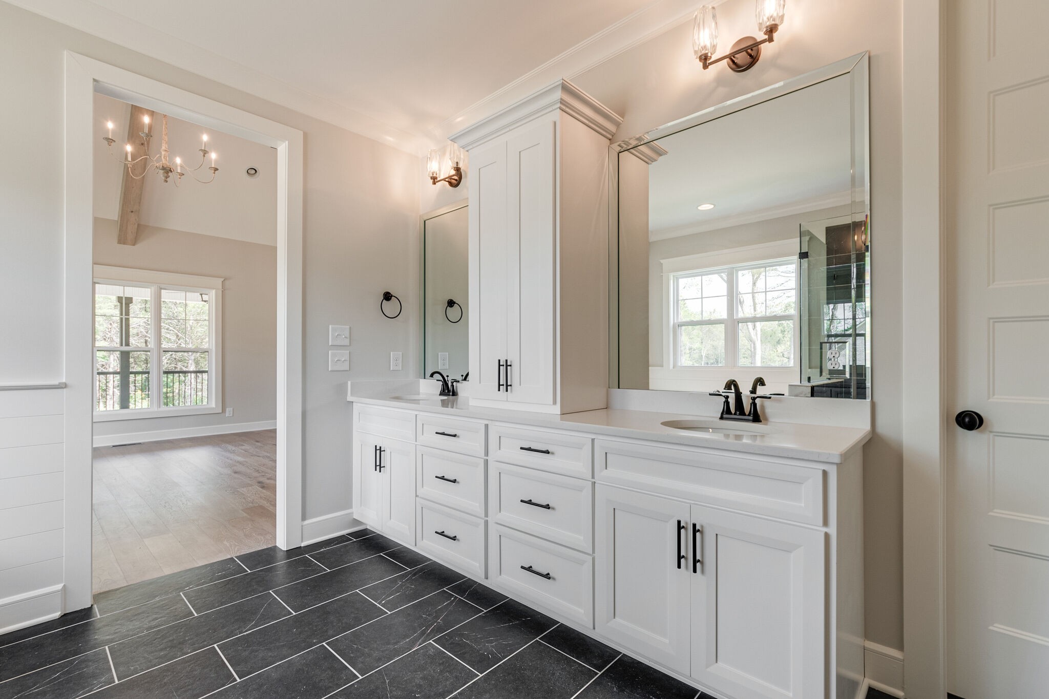 1497 Phillips Road Lebanon, TN 37087 - Photo 26 of 43 a spacious bathroom with double sink a mirror a window and a shower