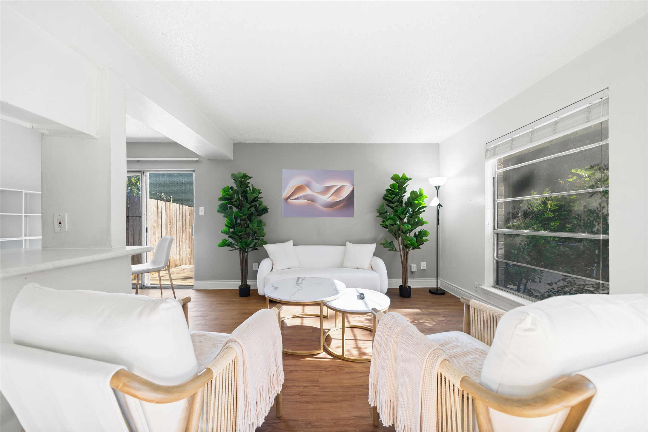 3507 Alpine Circle Austin, TX 78704 - Photo 22 of 30 a living room with furniture and a large window