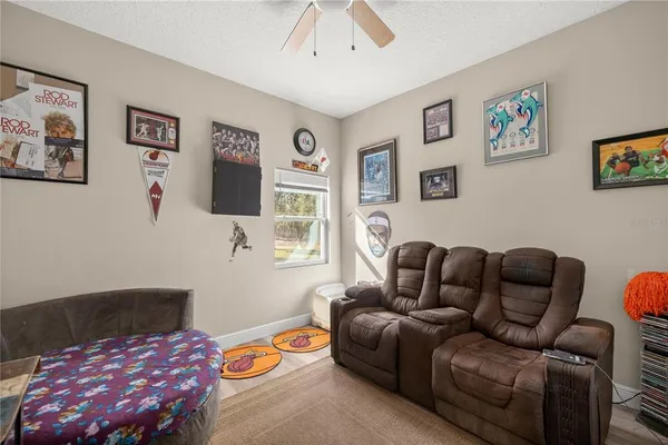 a living room with furniture and a couch