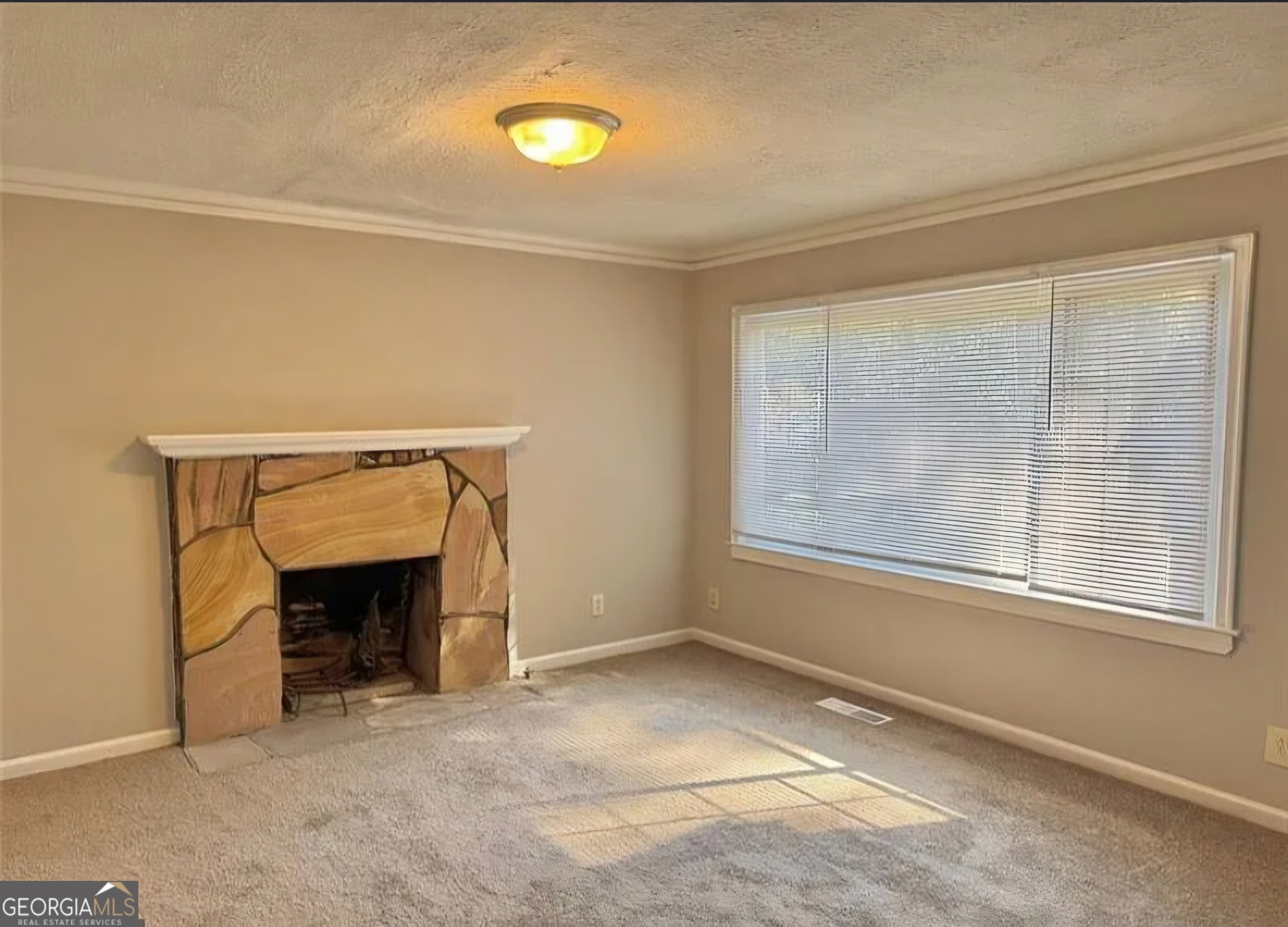 1589 Pinehurst Drive Southwest Atlanta, GA 30311 - Photo 2 of 10 a view of an empty room with a fireplace and a window