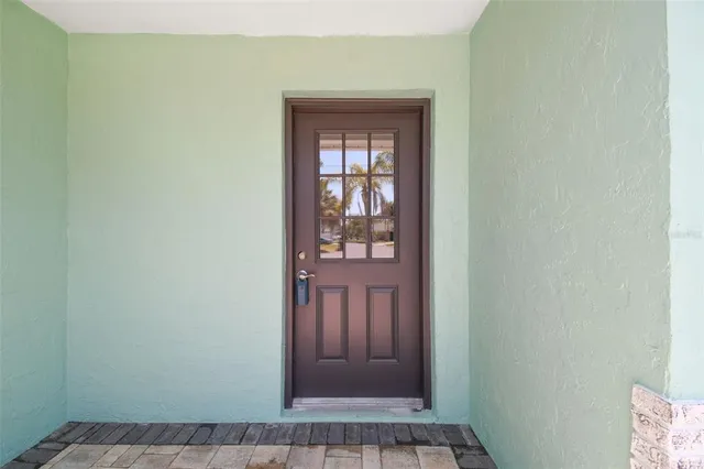 a view of an front door