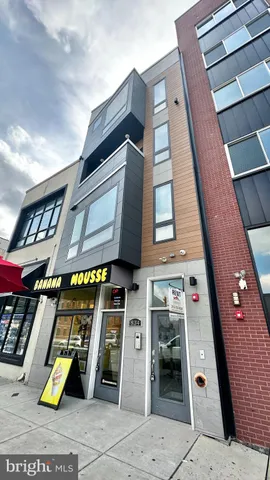 a front view of a building