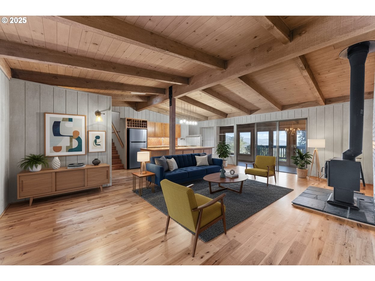 97639 Marina Heights Loop Brookings, OR 97415 - Photo 23 of 27 a living room with furniture and a wooden floor