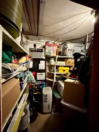 a view of storage and utility room