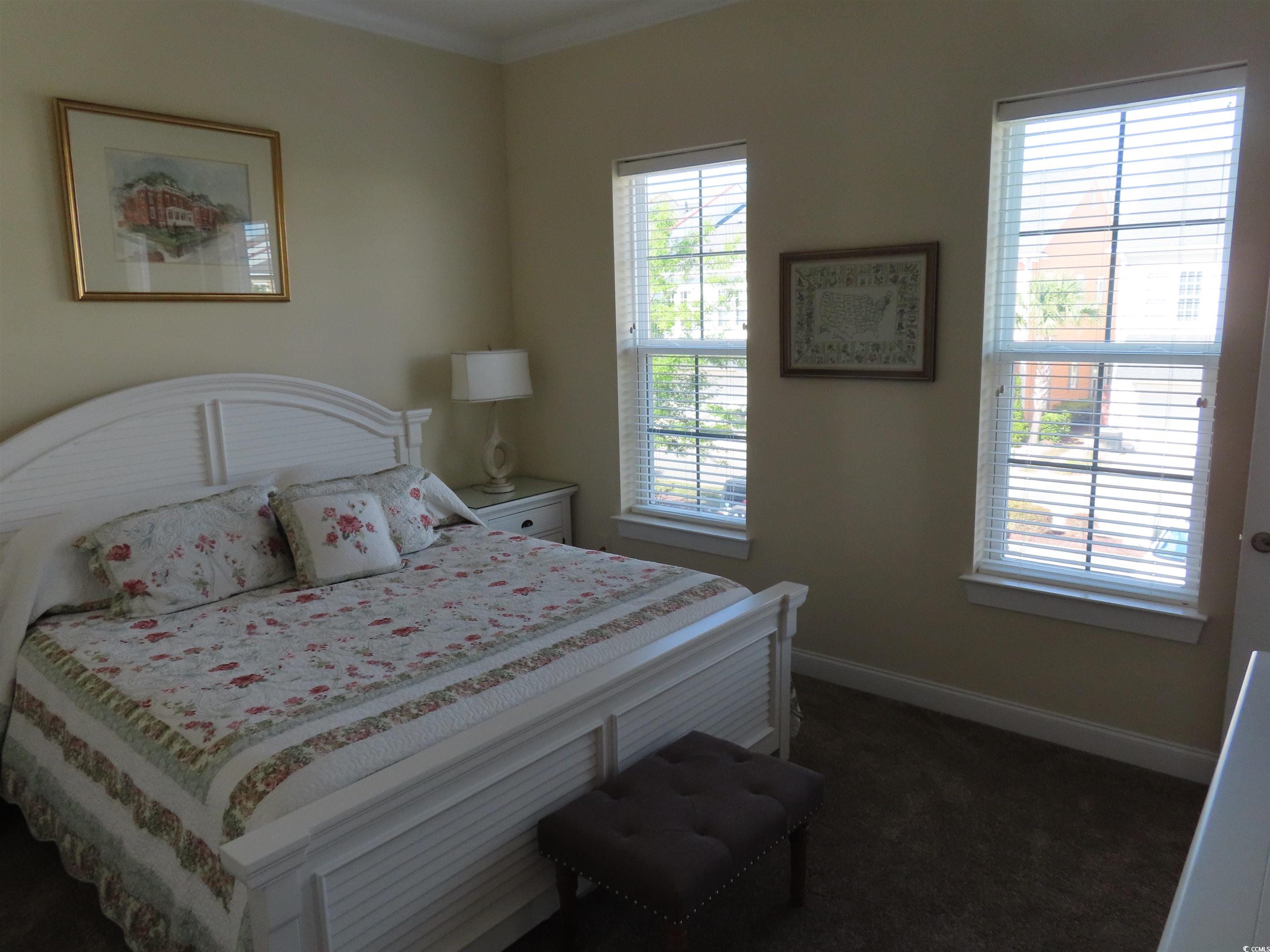 800 Curtis Brown Lane Myrtle Beach, SC 29577 - Photo 30 of 40 Bedroom with crown molding and dark carpet