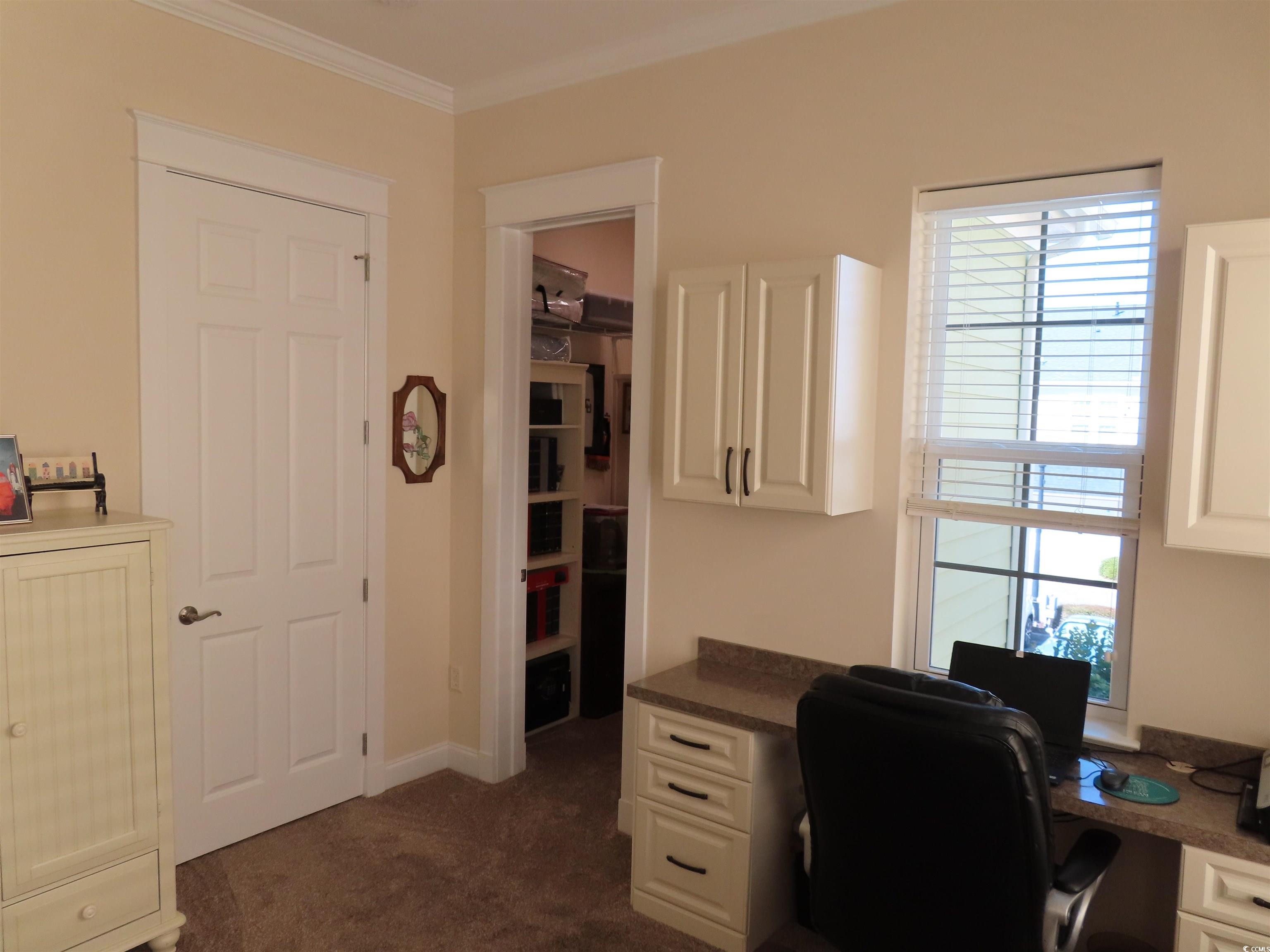 800 Curtis Brown Lane Myrtle Beach, SC 29577 - Photo 35 of 40 Home office featuring plenty of natural light and dark carpet