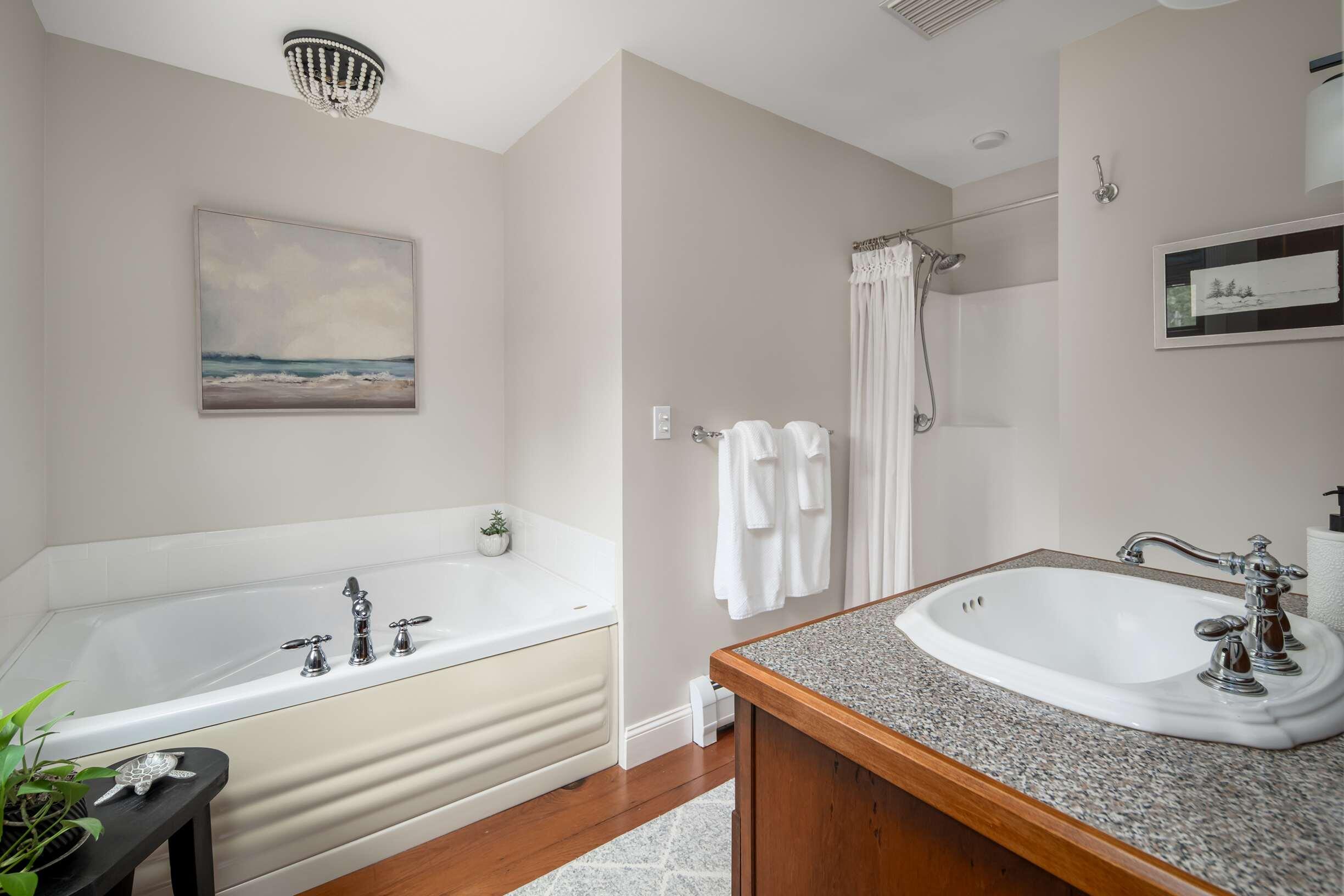 701 River Road Eliot, ME 03903 - Photo 21 of 42 Primary Bath- Soaking Tub & Shower