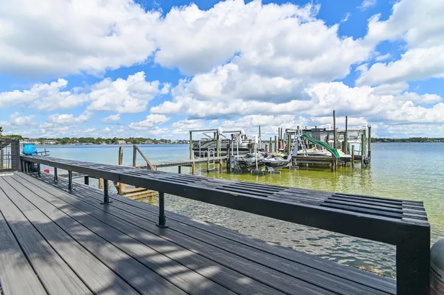 a view of a terrace with furniture