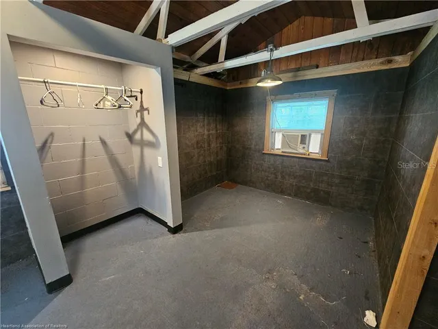 a view of a room with an empty space