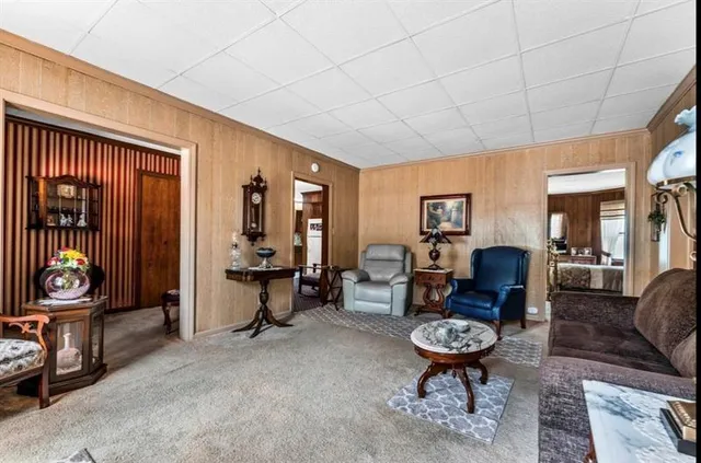 a living room filled with furniture