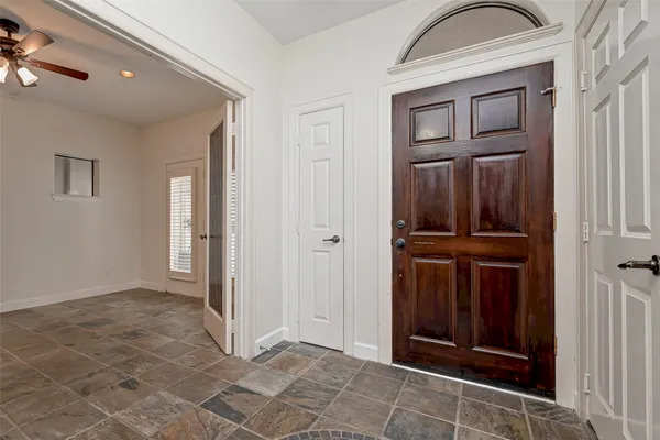 a view of front door