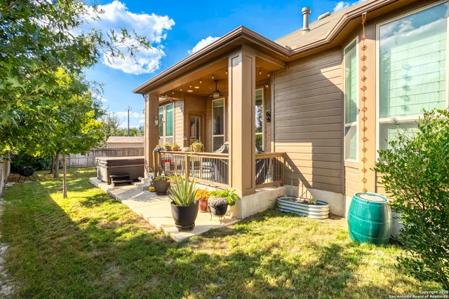 a view of a house with patio