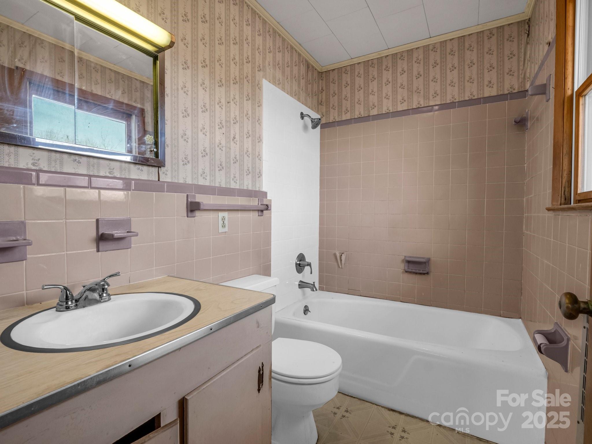 6 Rachel Bell Road Mill Spring, NC 28756 - Photo 21 of 41 a bathroom with a sink a toilet and a bathtub