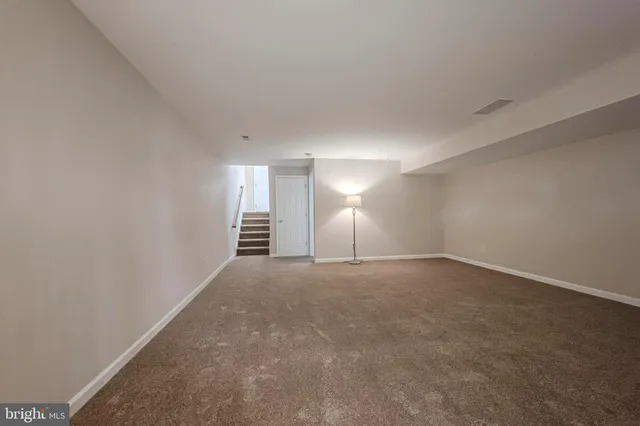 a storage room with a washer and dryer