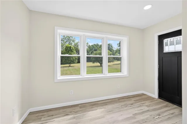 an empty room with a window