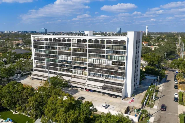 a view of a city from a terrace
