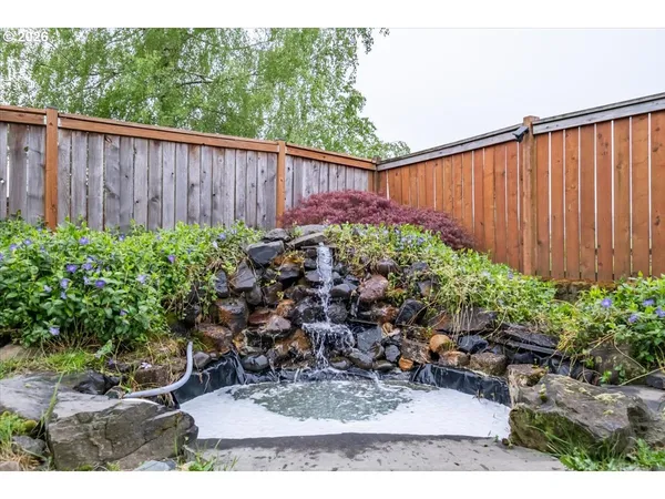 a view of a backyard