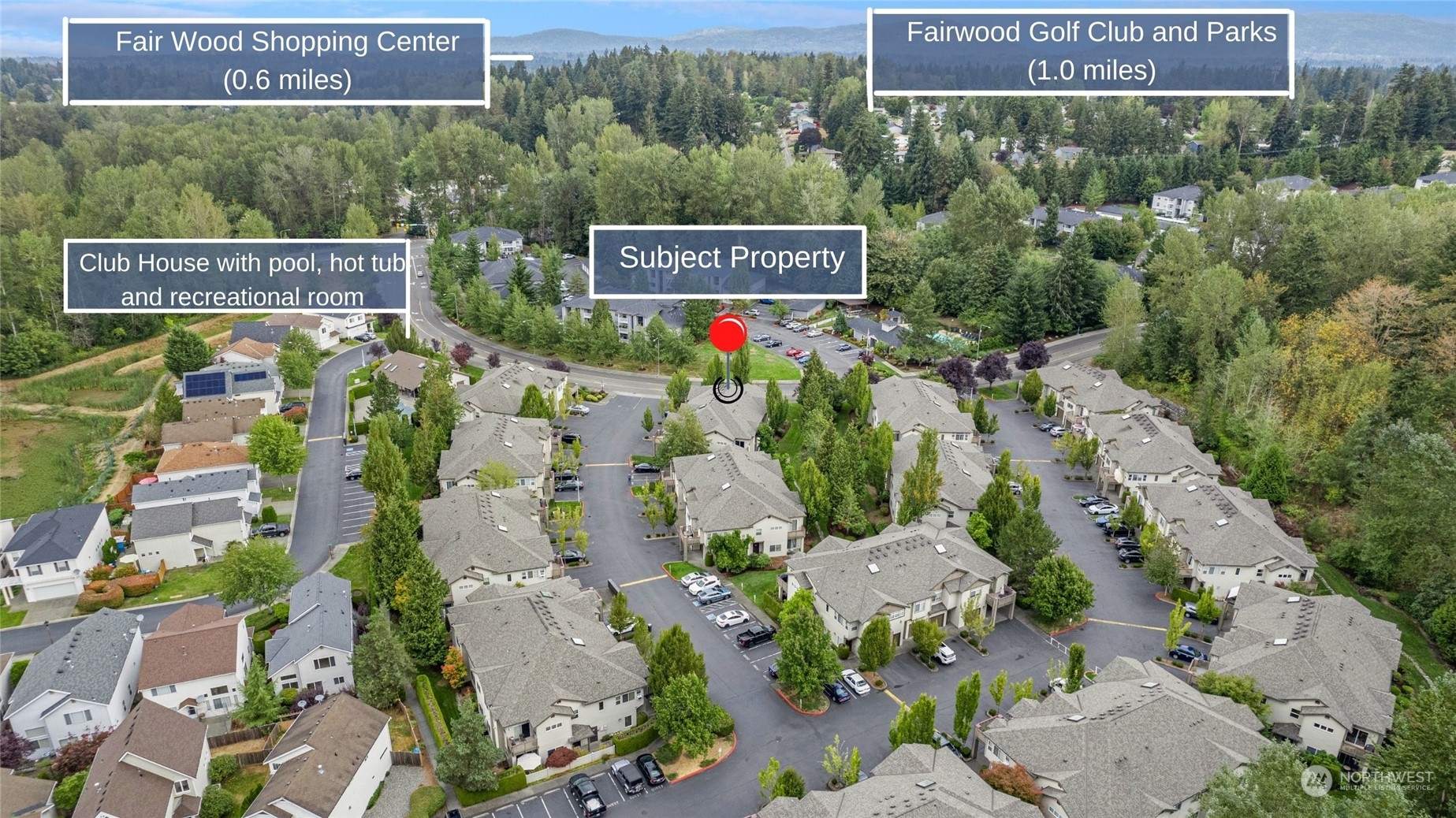 17604 134th Lane Southeast, Unit 17604 Renton, WA 98058 - Photo 22 of 25 an aerial view of a sign board