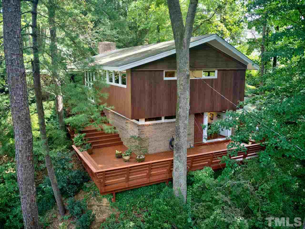 4512 Bartlett Street Raleigh, NC 27609 - Photo 1 of 30 View of wrap-around deck from the street