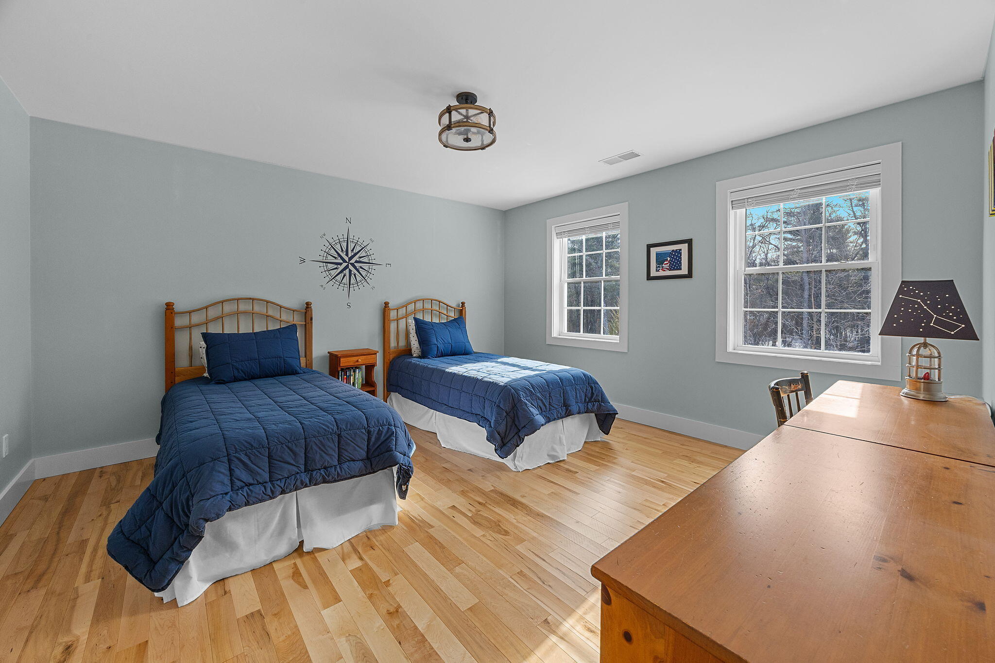 174 Cross Neck Road Marion, MA 02738 - Photo 28 of 41 a bedroom with two beds and a large window