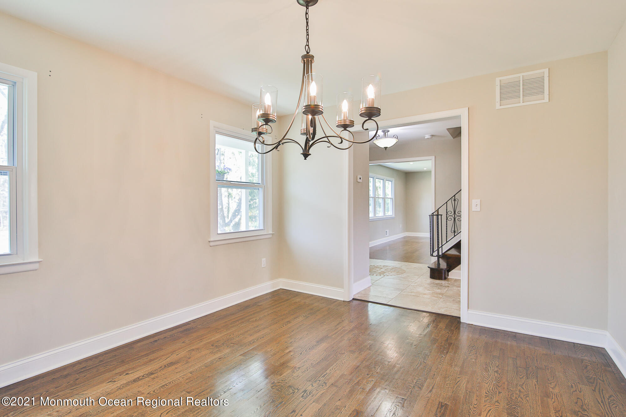 525 Frank Applegate Road Jackson, NJ 08527 - Photo 19 of 56 a view of a room with wooden floor chandelier and windows