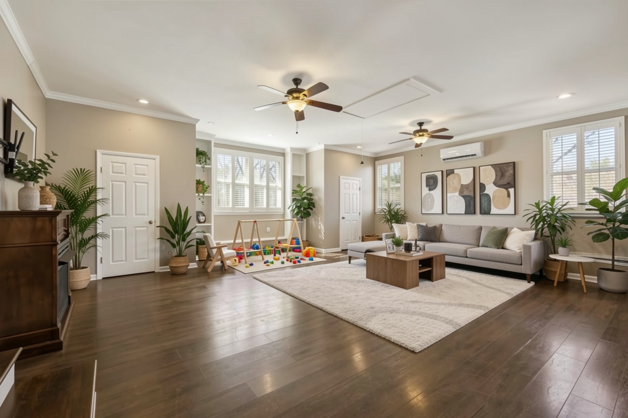 6580 Burkitt Road Antioch, TN 37013 - Photo 32 of 62 a living room with fireplace furniture and a wooden floor