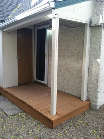 a view of a front door of house