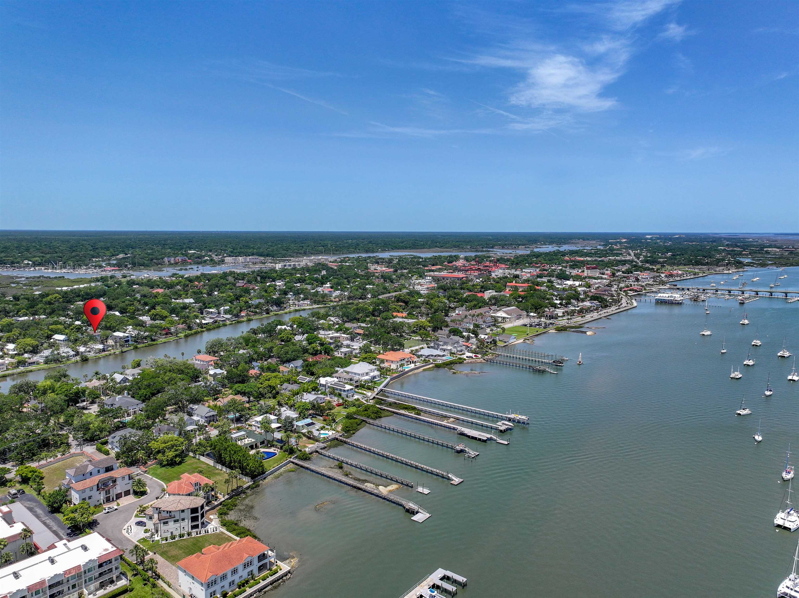 142 Washington Street St. Augustine, FL 32084 - Photo 2 of 53 an aerial view of residential building and ocean
