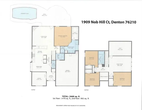 $492,500 | 1909 Nob Hill Court, Denton, TX 76210