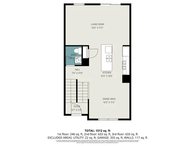 a picture of a bench in front of a wall