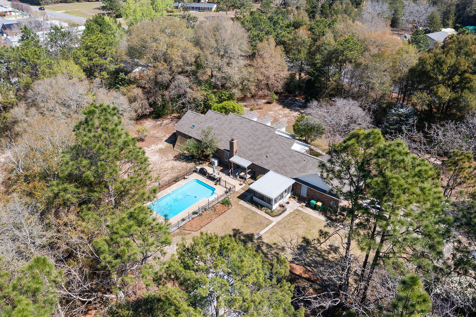 3687 Airport Road Crestview, FL 32539 - Photo 41 of 74 an aerial view of a house with a yard