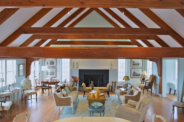36 R Cliff Road Nantucket, MA 02554 - Photo 7 of 22 a living room with furniture and a fireplace
