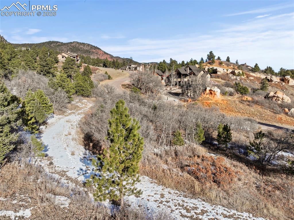 4549 Redstone Ridge Road Monument, CO 80132 - Photo 24 of 50 a view of a forest with mountains in the background