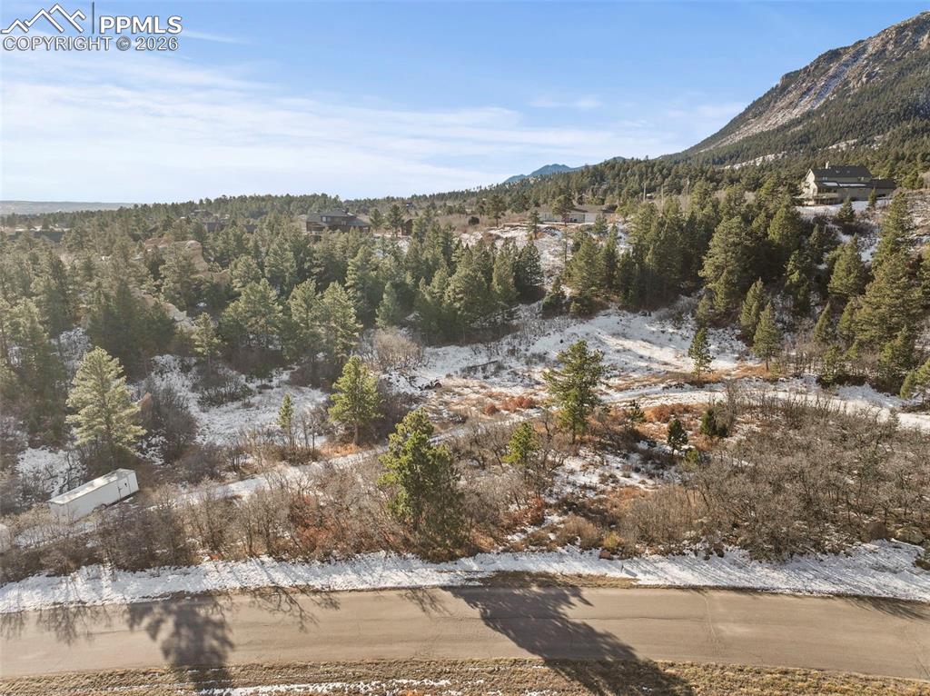 4549 Redstone Ridge Road Monument, CO 80132 - Photo 44 of 50 a view of a dry yard with mountains