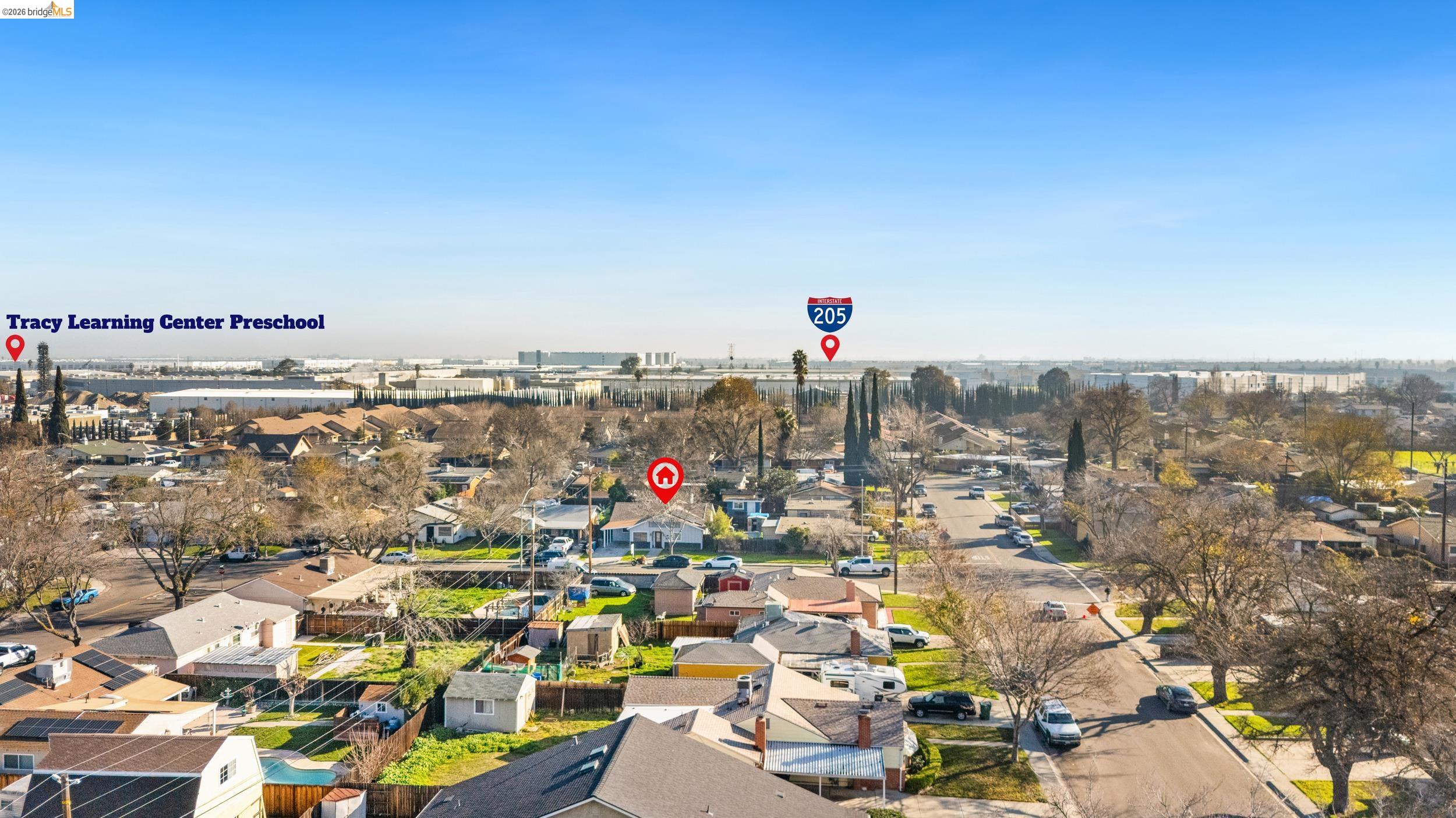1704 East Street Tracy, CA 95376 - Photo 26 of 29 Aerial view of residential area