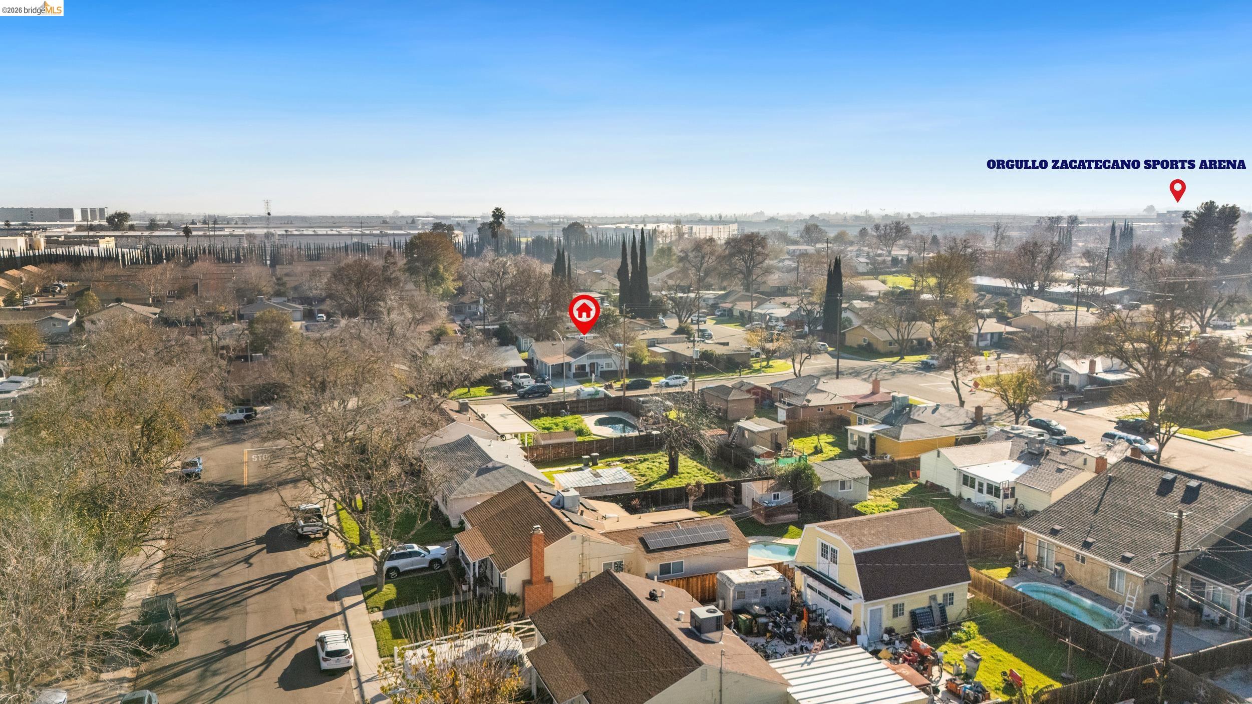 1704 East Street Tracy, CA 95376 - Photo 27 of 29 Aerial view of residential area