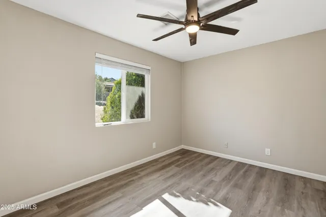 an empty room with a window