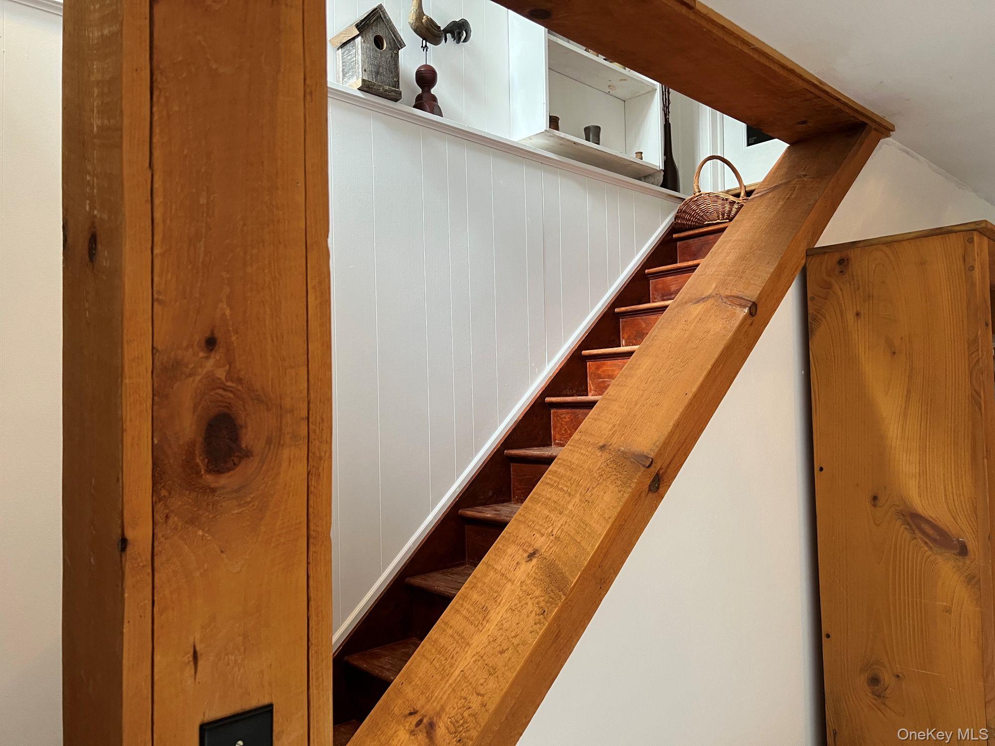 404 John Joy Road Saugerties, NY 12477 - Photo 16 of 50 a view of balcony with wooden floor and stairs