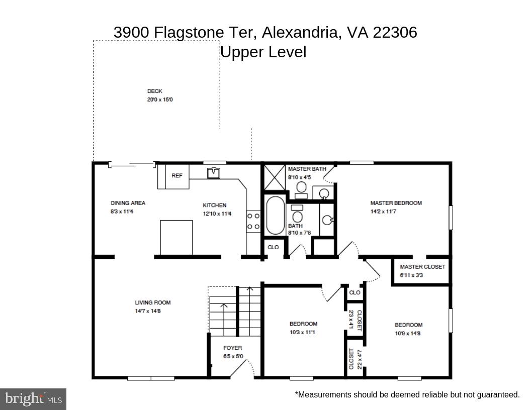 3900 Flagstone Terrace Alexandria, VA 22306 - Photo 44 of 45 Upper Level Floor Plan