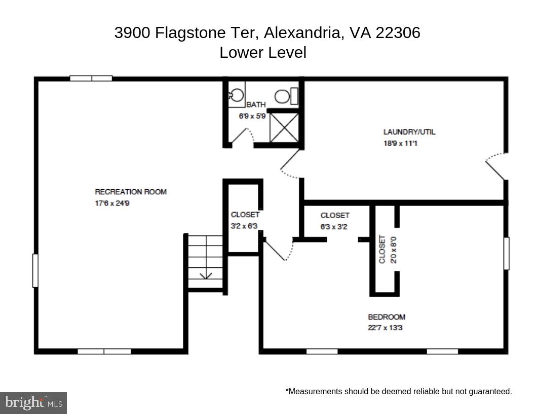 3900 Flagstone Terrace Alexandria, VA 22306 - Photo 45 of 45 Lower Level floor plan