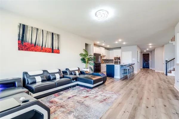 a kitchen with granite countertop lots of counter top space