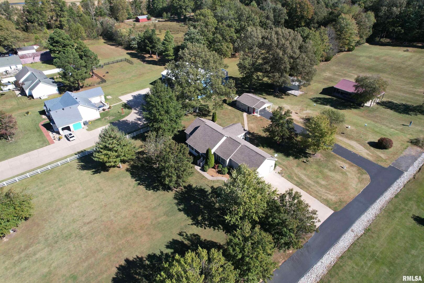 3220 Massac Creek Road Metropolis, IL 62960 - Photo 74 of 76 an aerial view of house with yard