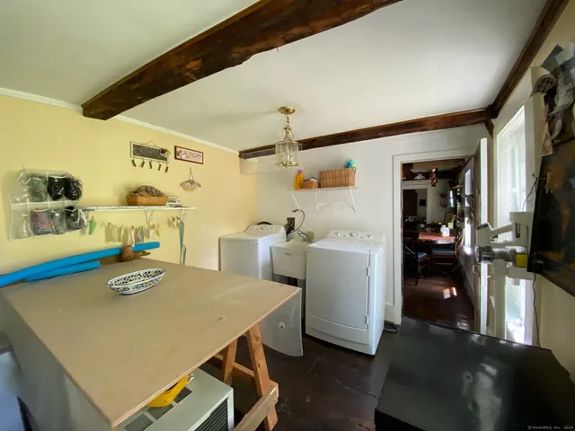 a room with storage and utility