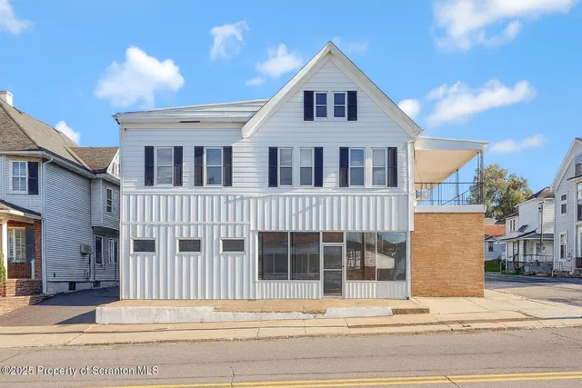 a front view of a house