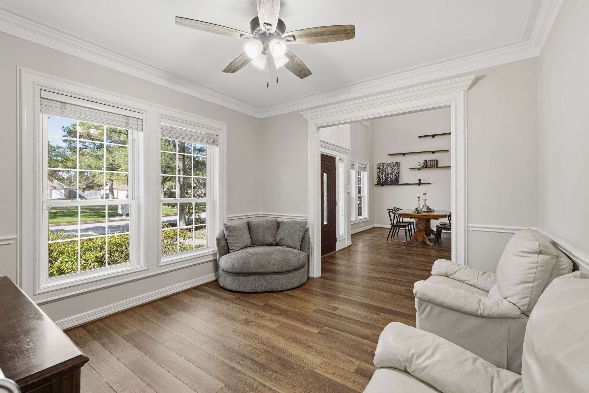 20322 Cembra Walk Spring, TX 77379 - Photo 6 of 47 a living room with furniture and a large window