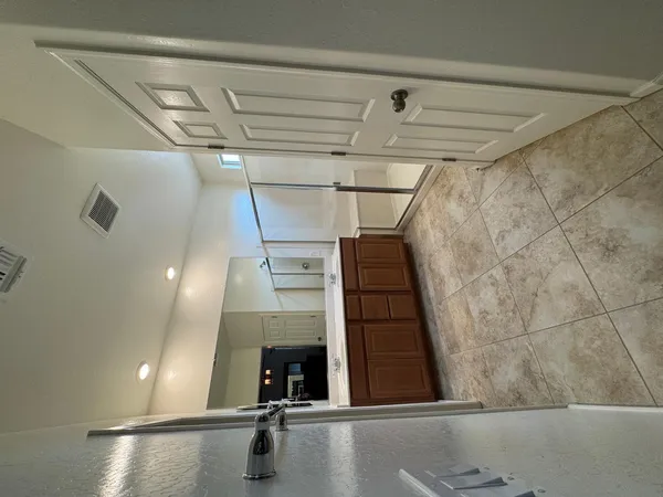 a view of a room with racks