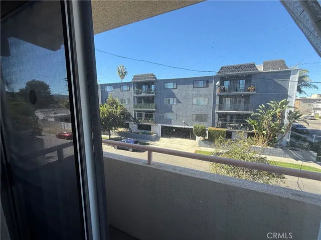 a view of a building from a window