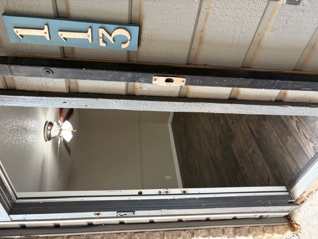 Detailed view of ceiling fan