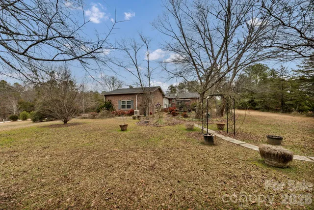 a view of an outdoor space and mountain view in back